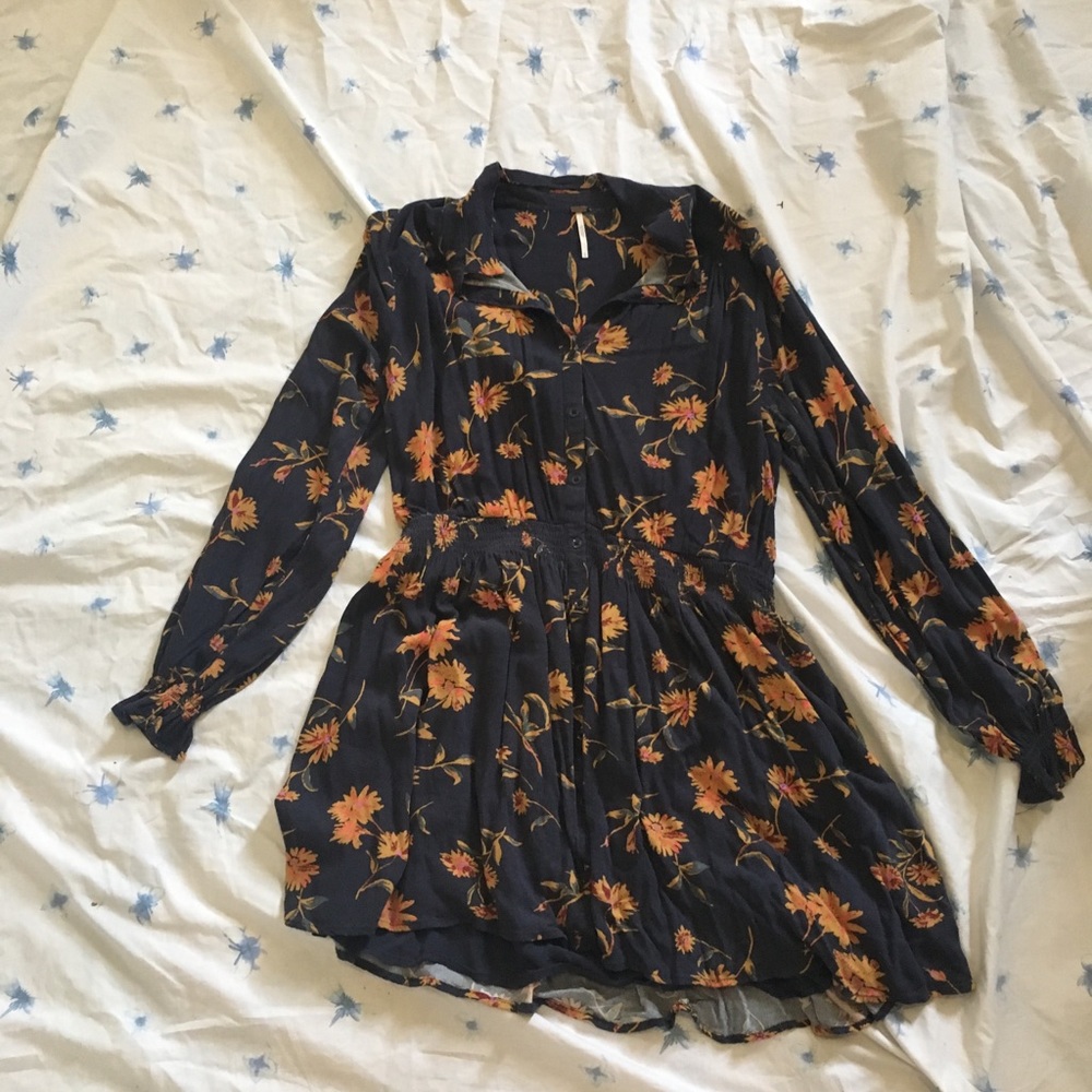 Free People Floral mini dress